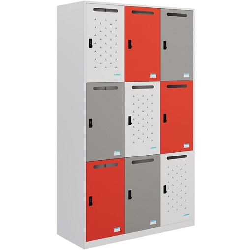 Tủ locker sắt khóa số 9 ngăn TU983-3KS